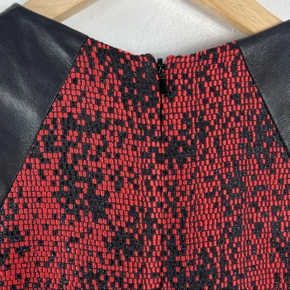 Jason Wu jacquard and leather flounce Dress 8 - Image 7