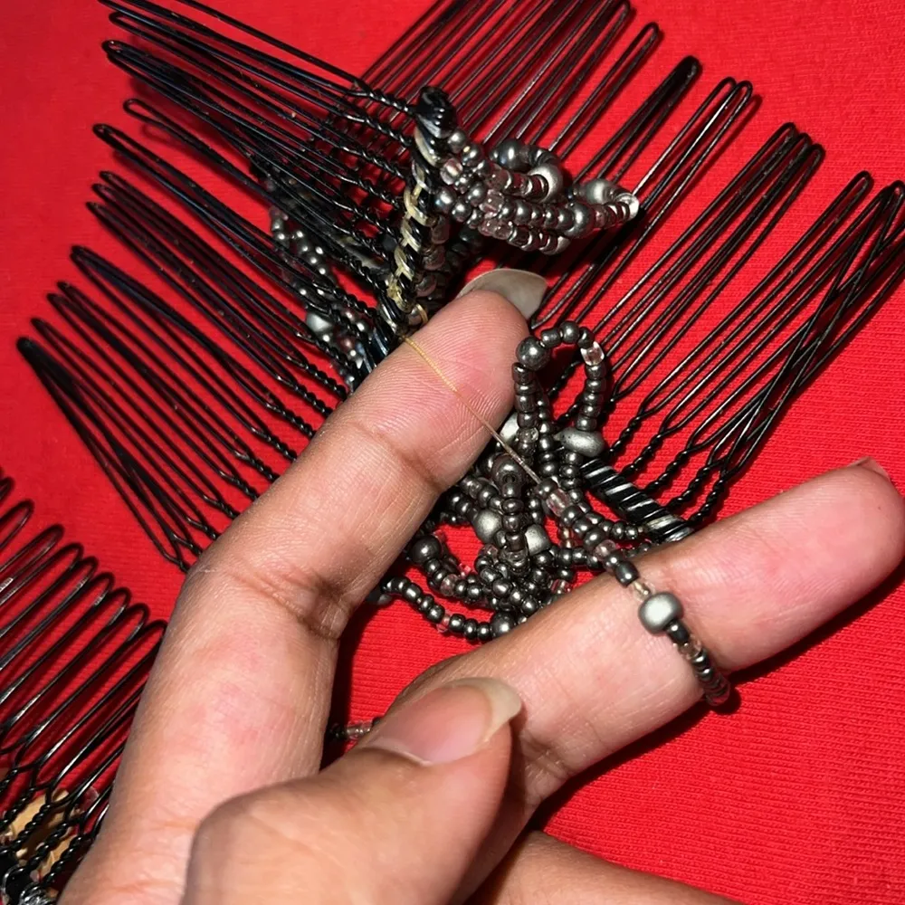 Beaded Hair Comb Clip - Image 5