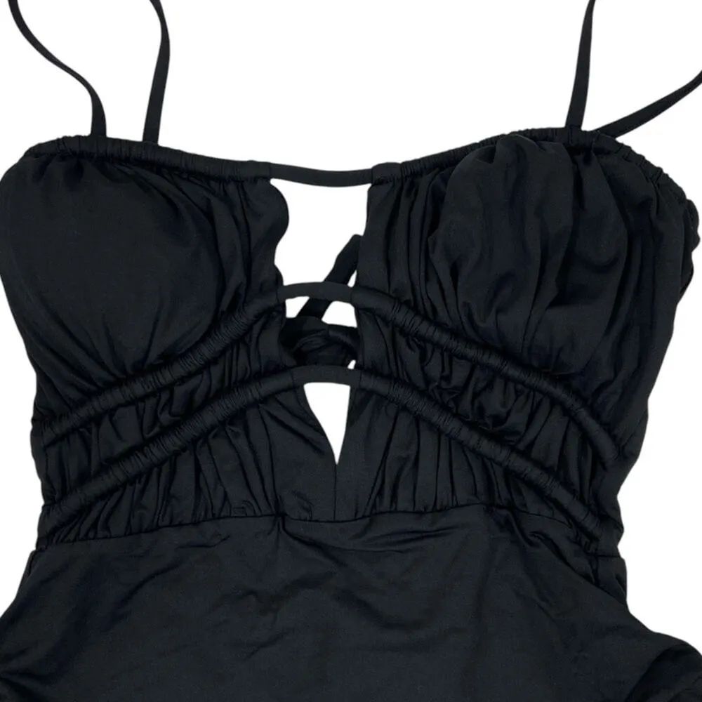 Becca NWT $138 Sarai Color Code One Piece Swimsuit Black S - Image 4