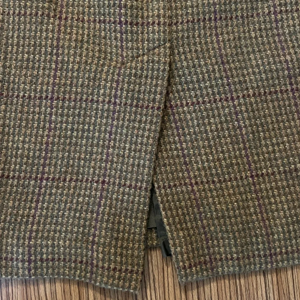 Vintage Ralph Lauren Brown Green Plaid Pencil Skirt Classic Timeless Style - Image 9