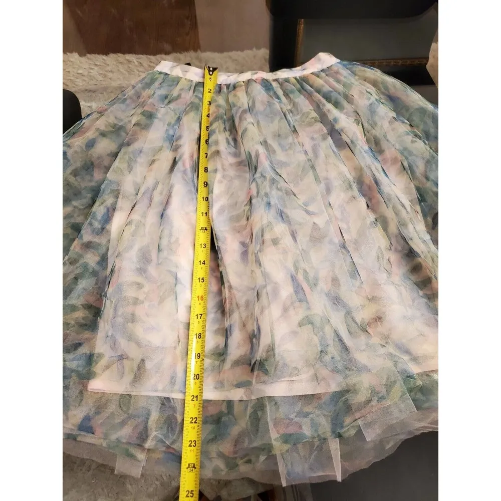 LC Lauren Conrad Women's Skirt Disney Cinderella Size Small Tulle Floral Lined - Image 11