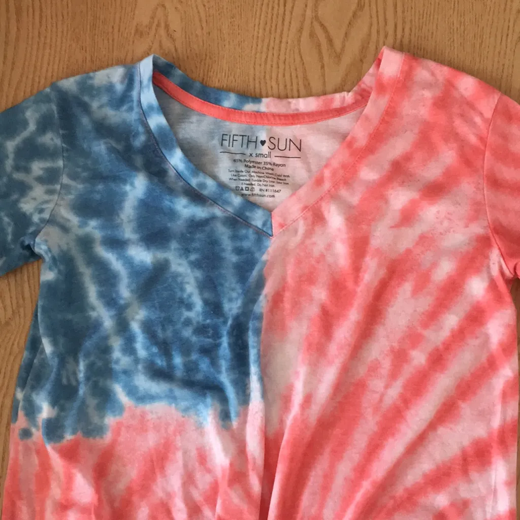 Womens Patriotic Tye Dye T - Image 2