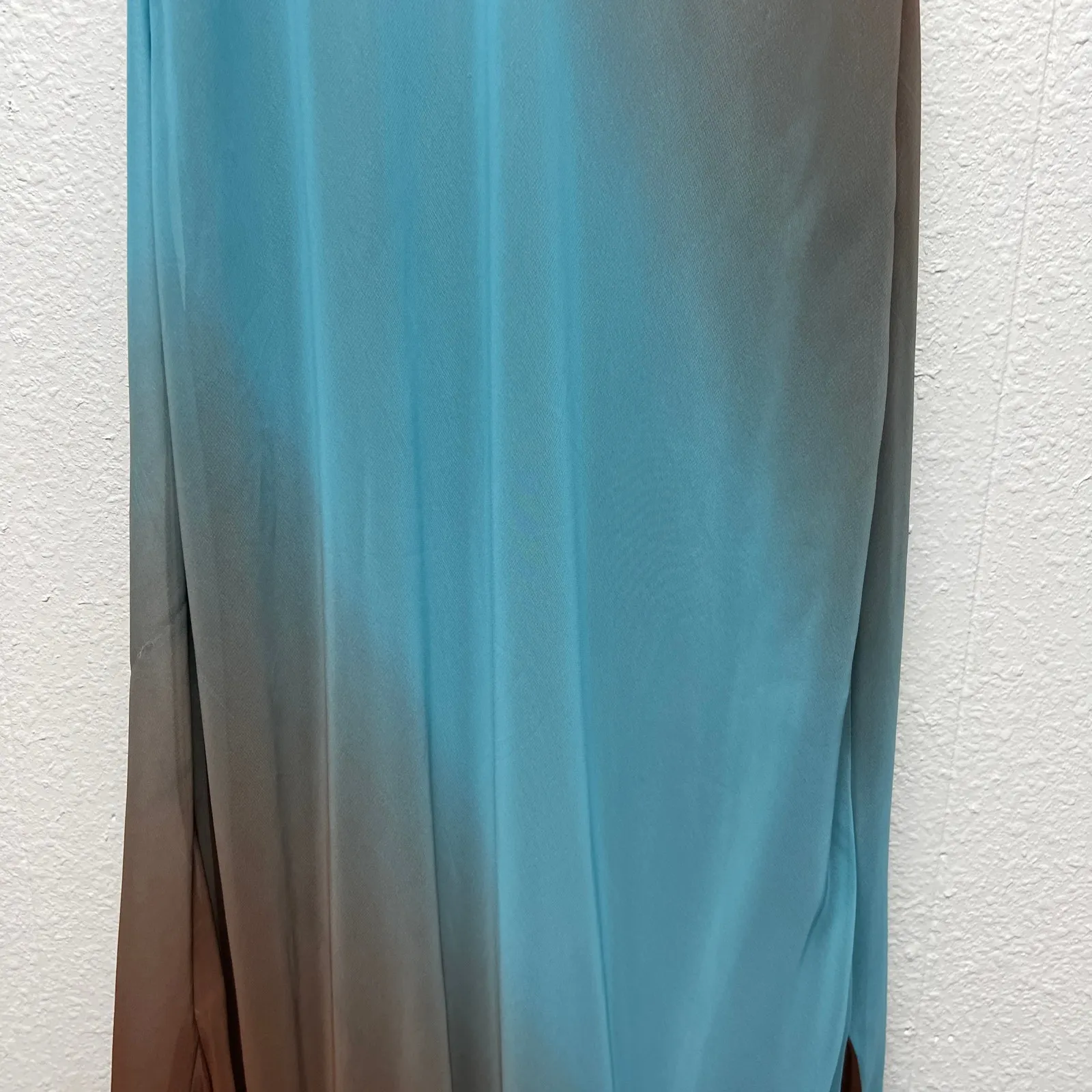 Vintage S.L. Fashions Sheer Babydoll Maxi Dress Womens 10 Fairy Y2K Wedding Prom Blue - Image 9