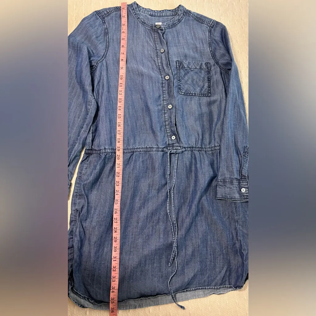Gap TENCEL‎ long sleeve shirtdress Blue Jeans Vintage Size M - Image 9
