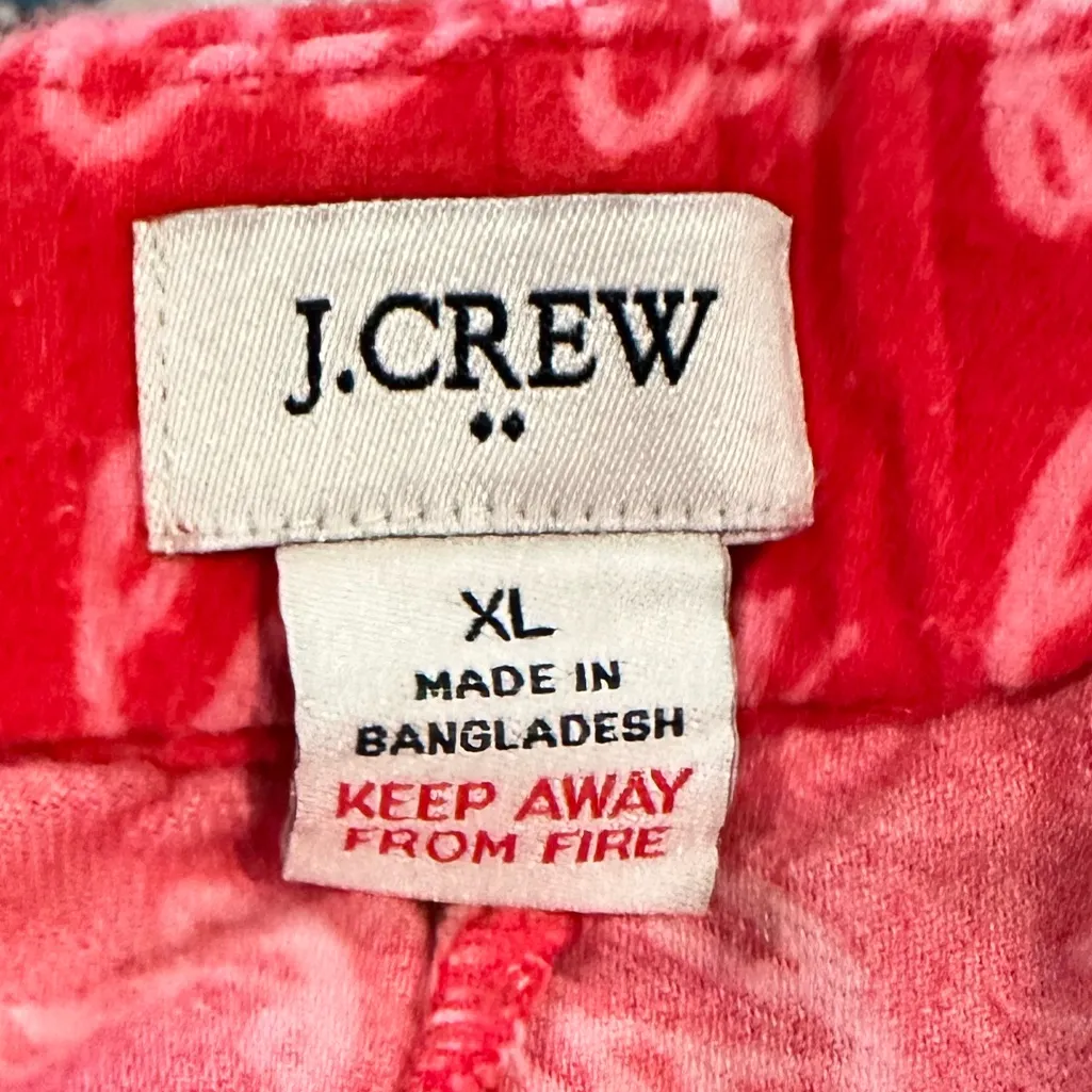 JCREW FA LA LA RED FLANNEL PAJAMA BOTTOMS XL - Image 6