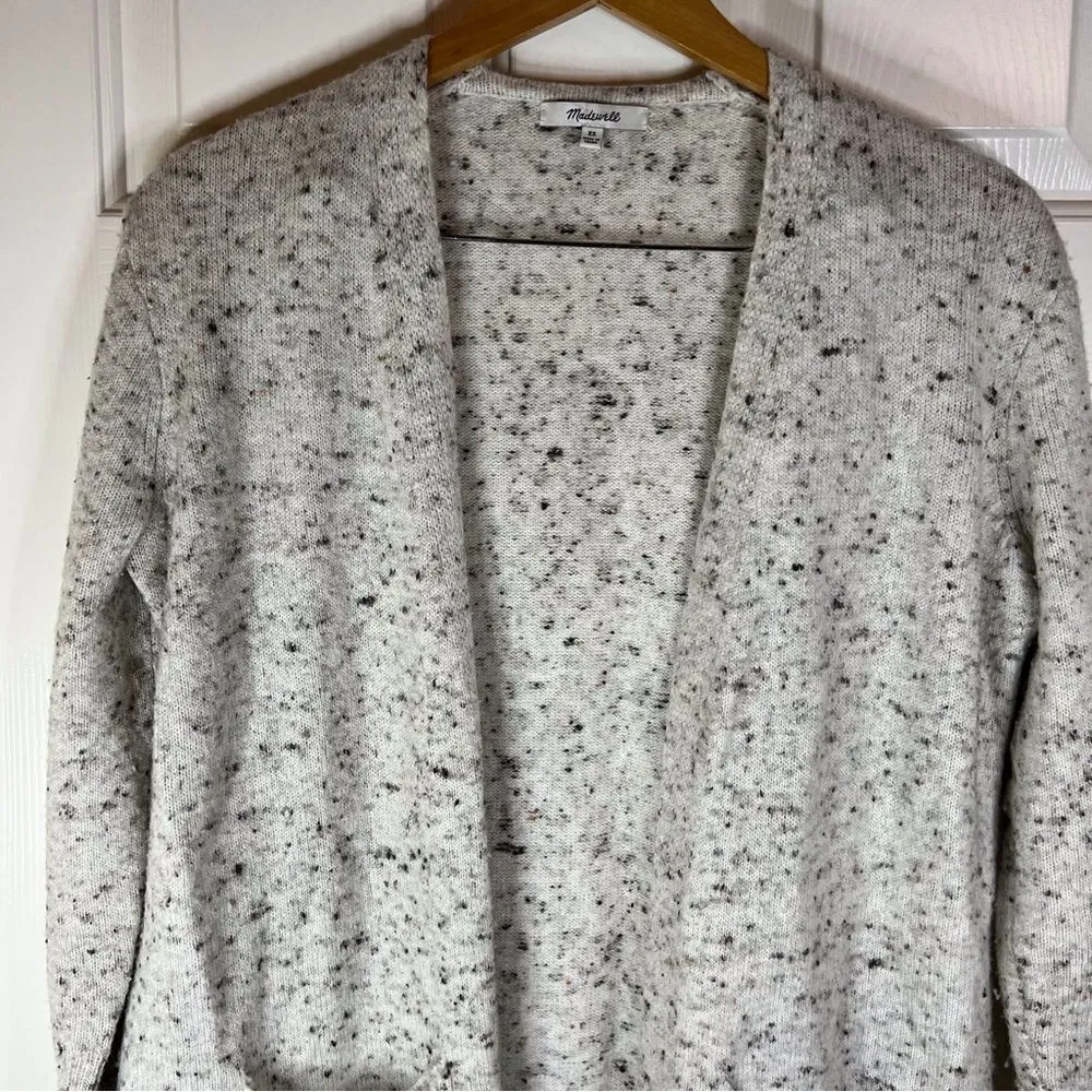 Madewell Kent Donegal Grey Speckled Wool Blend Cardigan Sweater Size‎ XS - Image 4