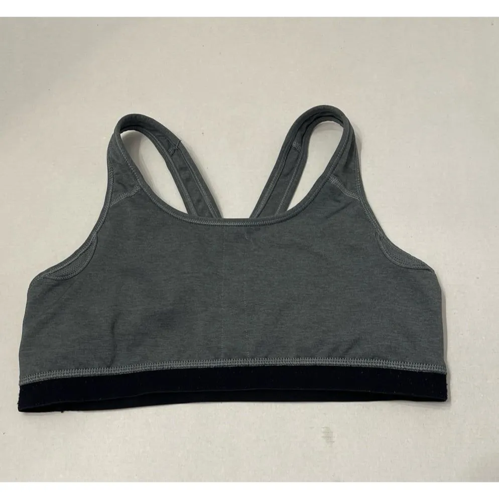 Nike Pro Dri-Fit Sports Bra Size L Gray/Black - Image 4