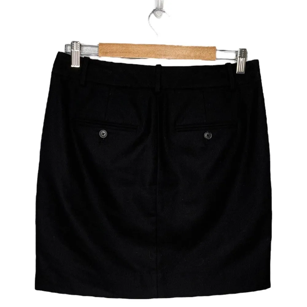 Gap Pleated Front Pocket Career Lined Zip Mini Skirt Black 4 - Image 3