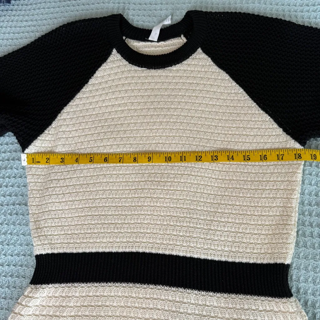 Daily Practice Anthropologie Sweater Midi Dress Womens XL Petite Ivory Black Size undefined - Image 5