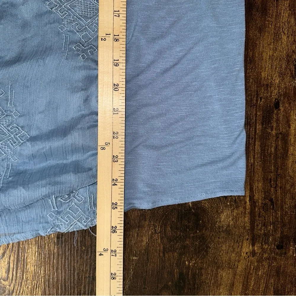 Style and Co Top Womens Blue 2X Sleeveless Embroidered Rayon Blouse - Image 6