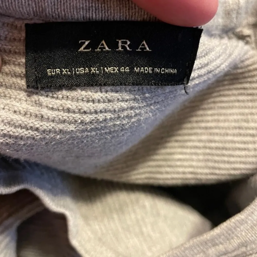 Zara Grey Waffle Knit Basic Sweater Size XL Staple Capsule Wardrobe Minimalist - Image 6