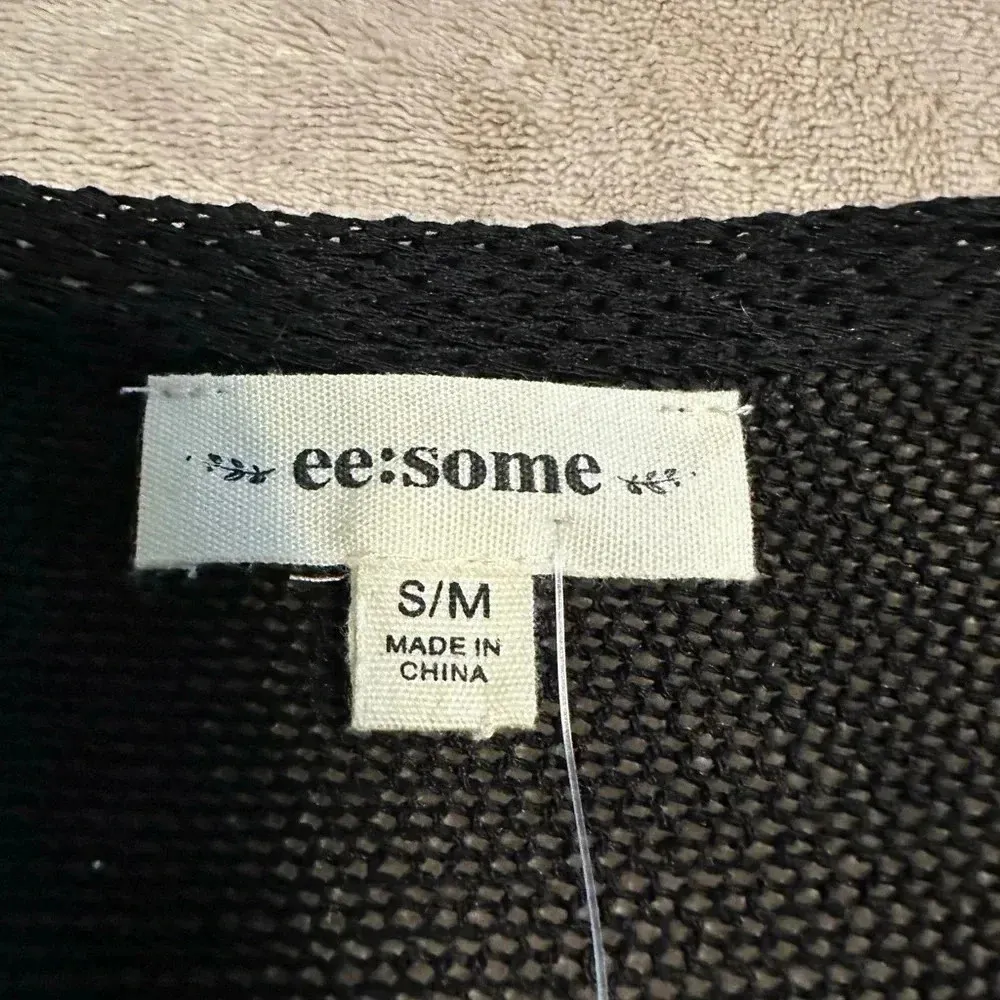 Ee:some Sweater Shirt Women’s Size Small Medium Black Loose - Image 2