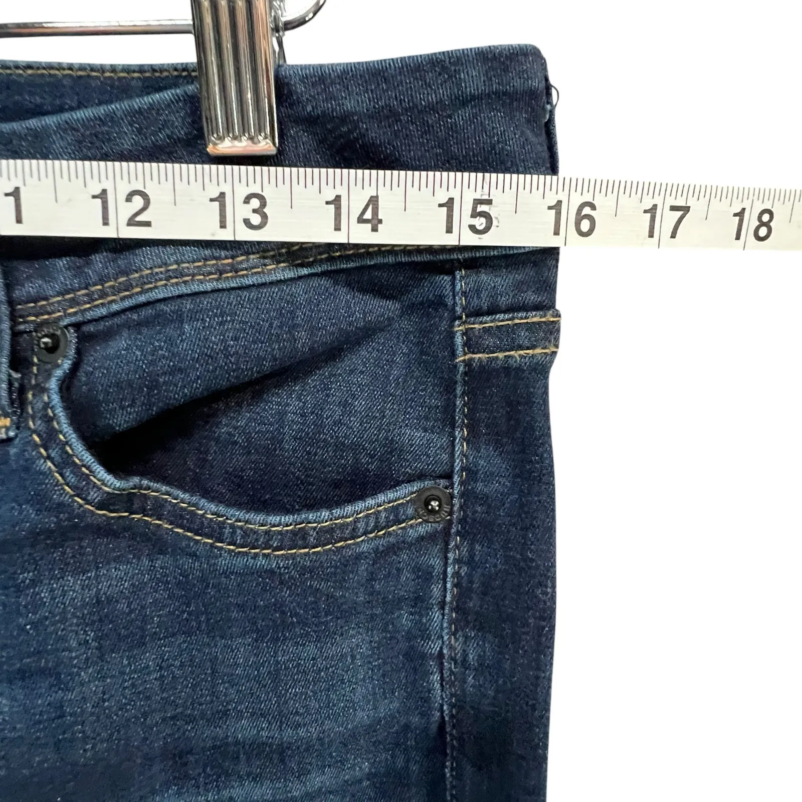 Hudson Ginny Straight Jeans Womens 28 Blue Denim Modern Low Rise USA Stretch - Image 6