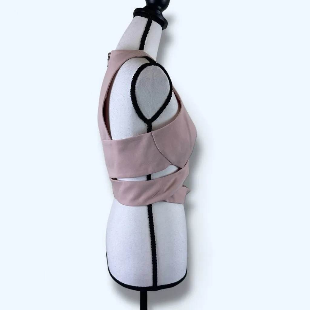 Nicholas Vintage Ponti Wrap Band Crop Top - Image 3