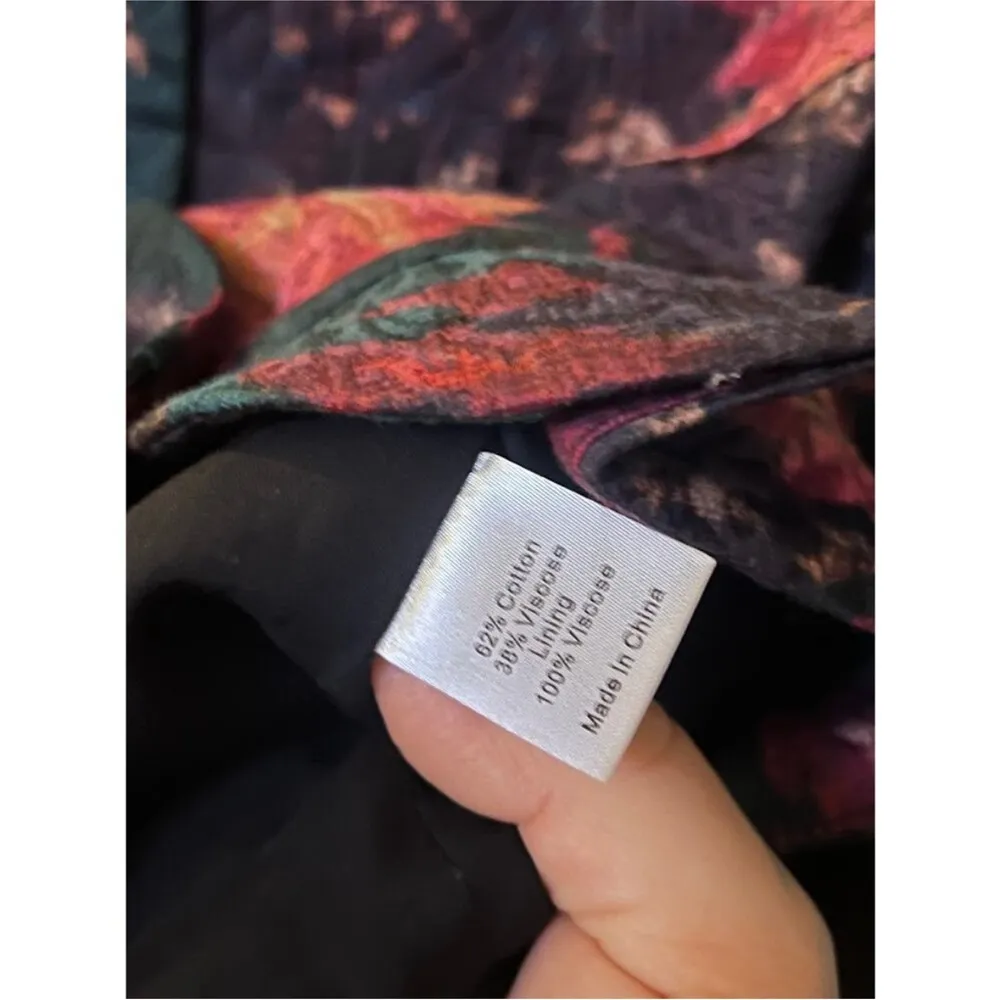 Tuckernuck cotton blend Persimmon Floral Jacquard
Mirabelle Jacket Sz XS NEW - Image 6