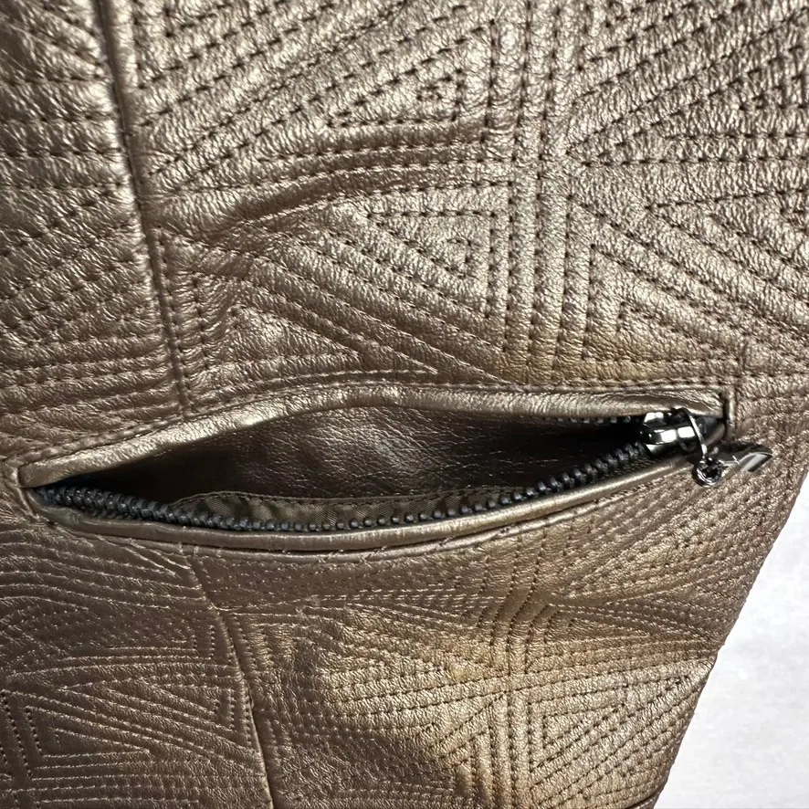 Nygard Collection Women 3X‎ Brown Leather Suede Geometric Jacket Size undefined - Image 4