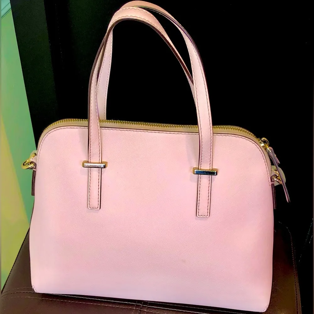 KATE SPADE Pink Cedar Street Maise Leather Top Handle Tote Crossbody NWOT - Image 3