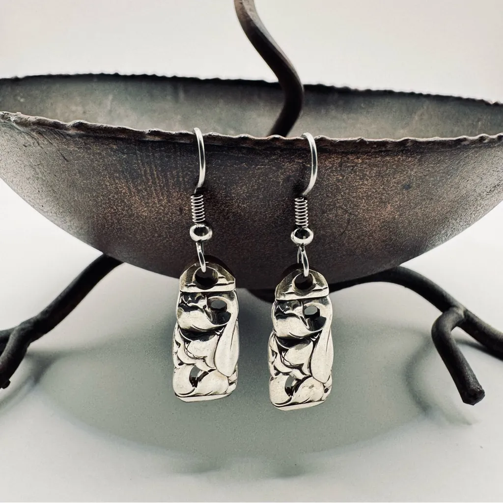 VTG Morning Star 1948, Spoon Handle Earrings, Reclaimed Silverware Earrings Silver - Image 5