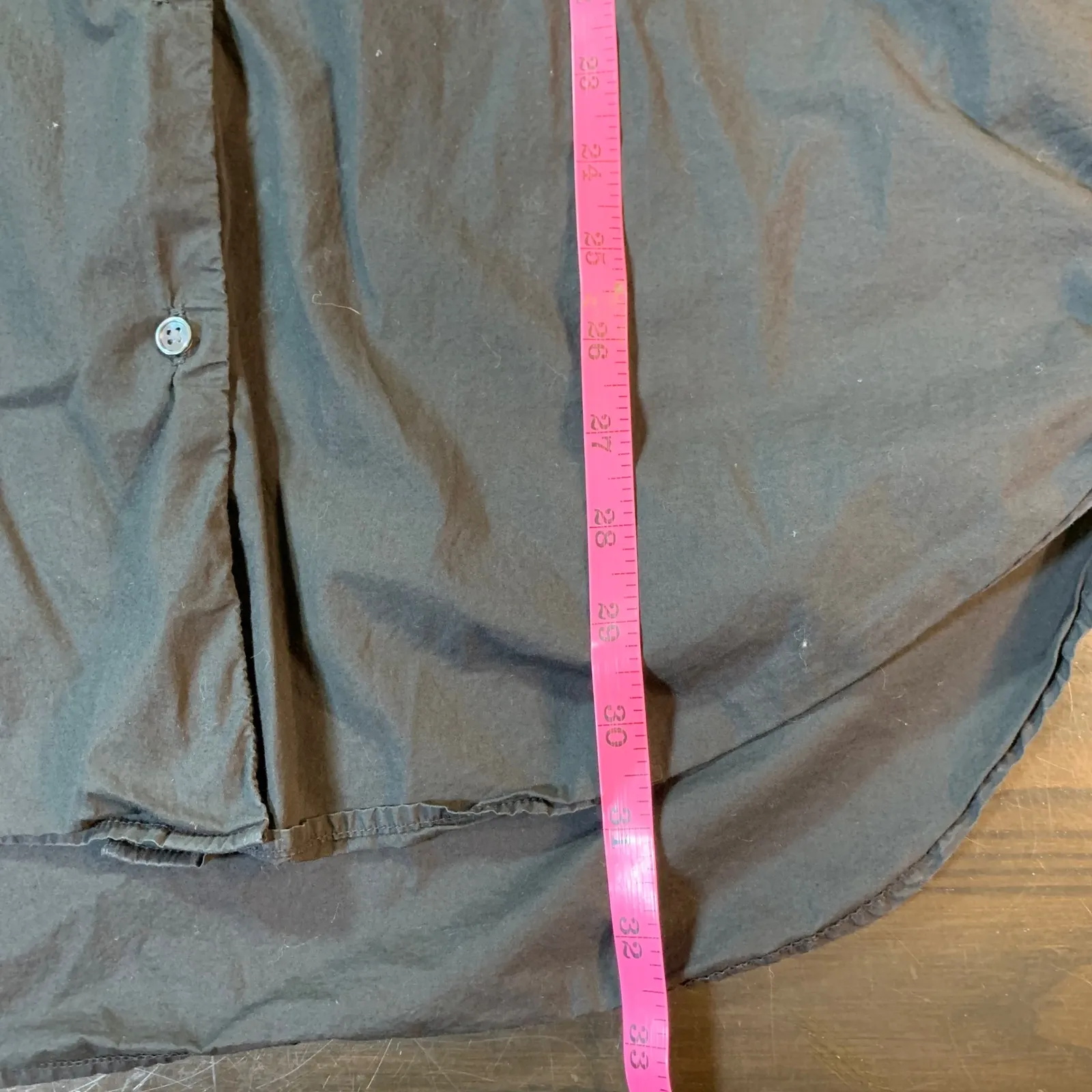 Standard JAMES PERSE Black Split Mandarin Collar Button-Up Cotton Shirt 3 Large‎ - Image 11