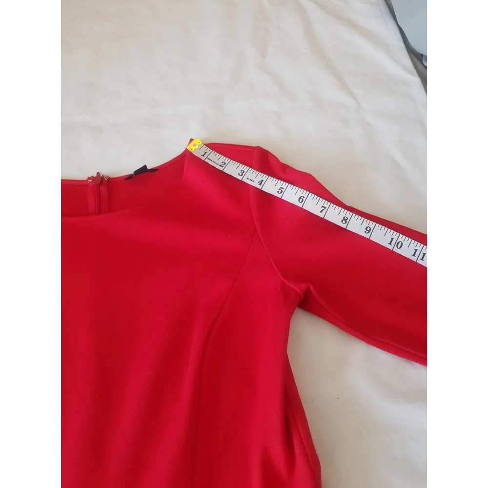Womens Dress Size 4 Red Knee-Length Valentine's Office Career Work - Image 11