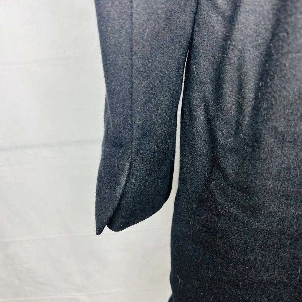 Banana Republic Wool Blend Long Black Dress Coat Women's Size S - Image 10