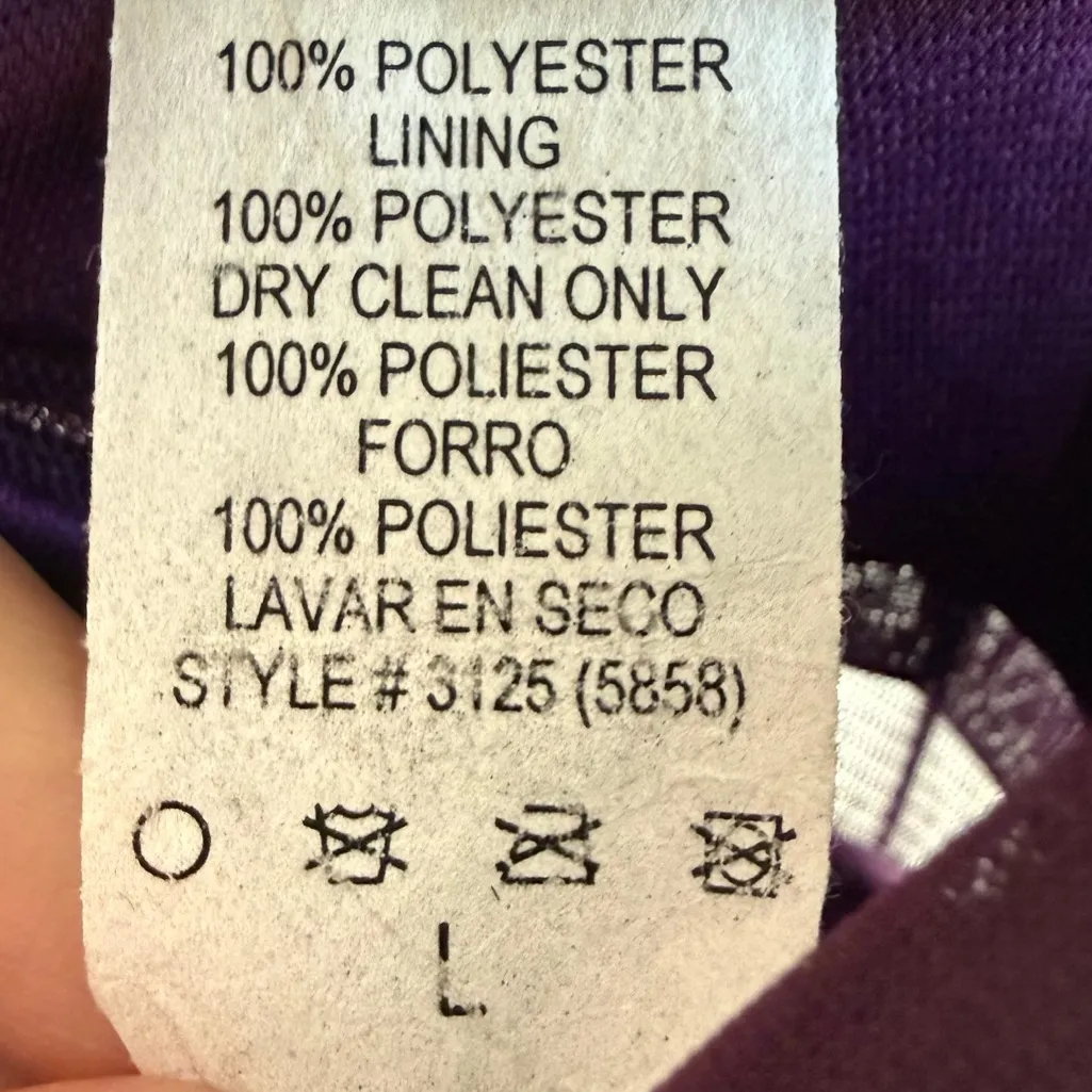 Eva Plum Purple Formal Gown Women’s Large Bridesmaid Prom Evening Chiffon Dress - Image 7