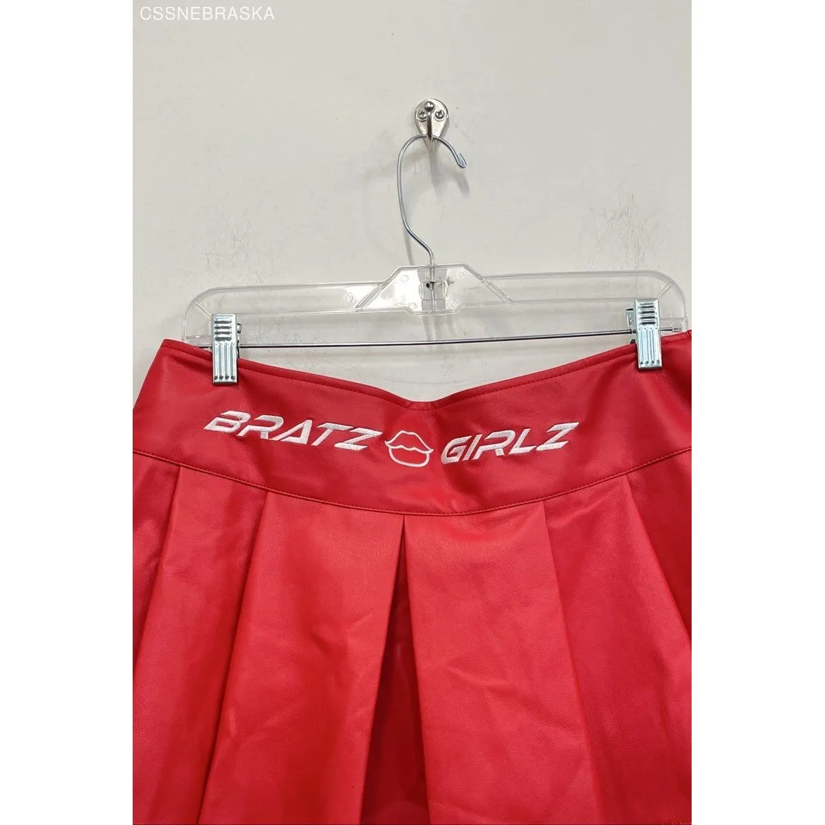 Forever 21 Bratz Red‎ Pleather Mini Skirt - Size L - Image 4