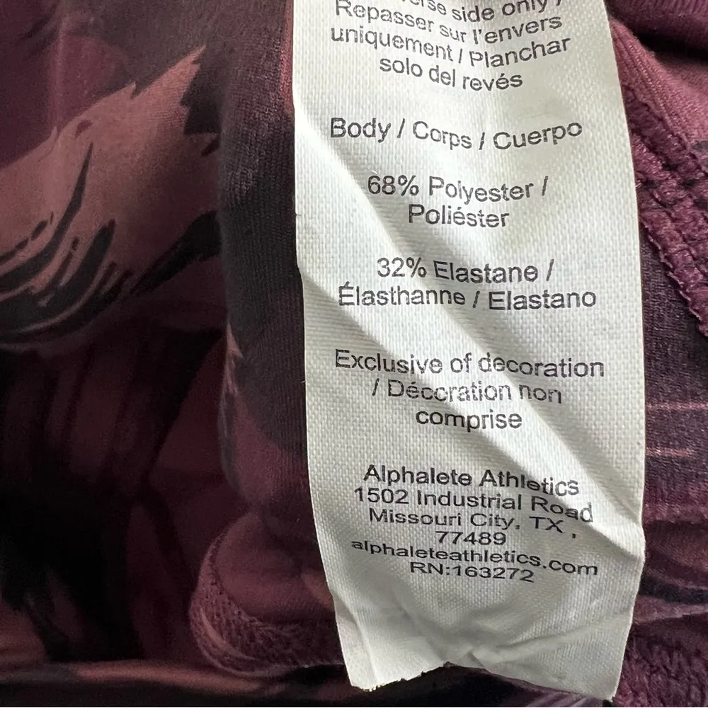 Alphalete Power Surface Leggings in Purple Wine Brush - Image 7