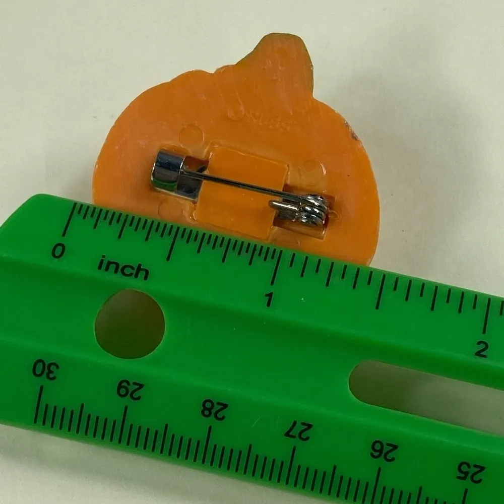 Halloween Holiday Jack-0-Lantern Pumpkin Pin Brooch Russ Silly Smile Grin - Image 4