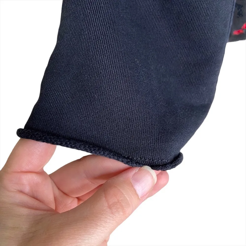 Philosophy di Lorenzo Serafini Cropped Red Rose Hoodie Black Size L - Image 3