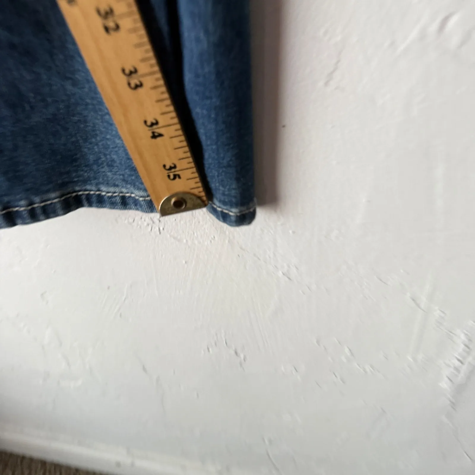 Rock & Roll Cow Denim Womens Mid Rise Riding Bootcut Jeans W 28 Tall Western Blue - Image 5