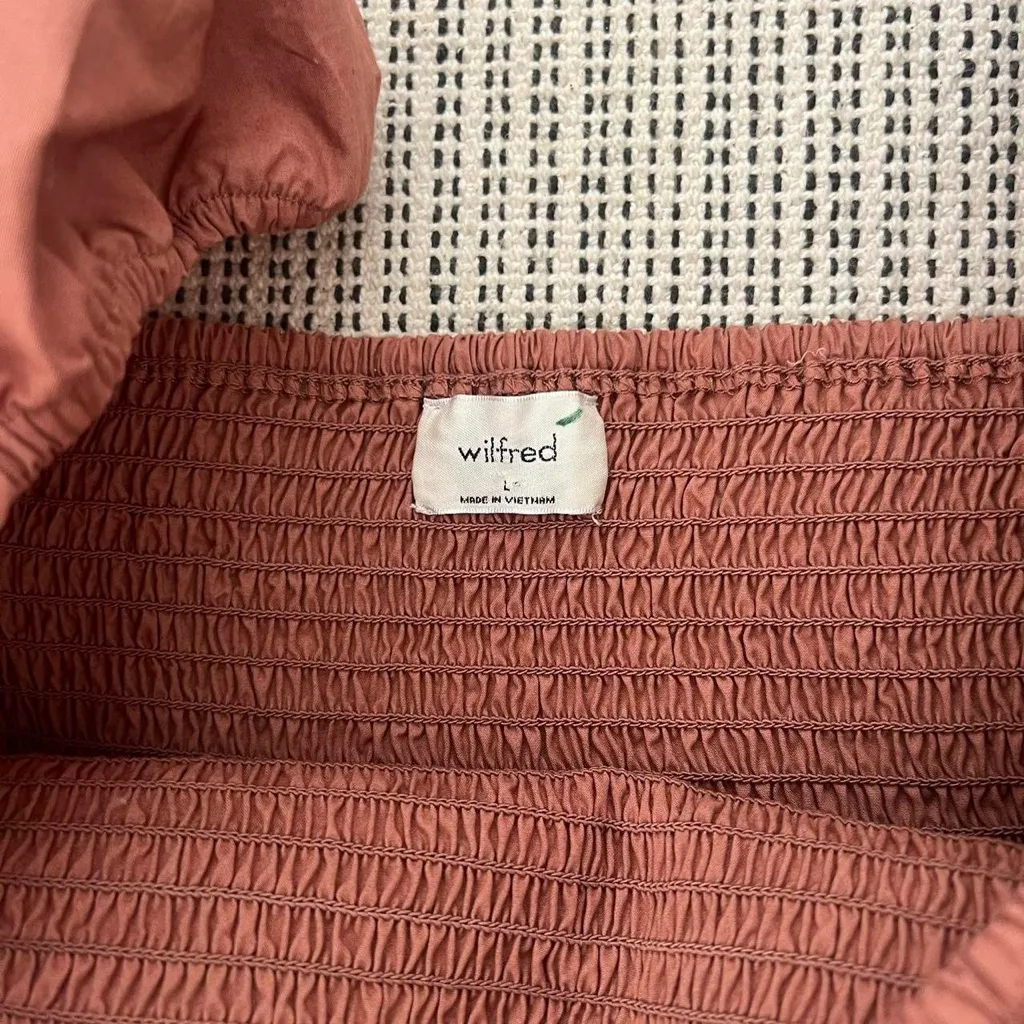 Aritzia Wilfred Inaya Blouse Orange Size L - Image 4