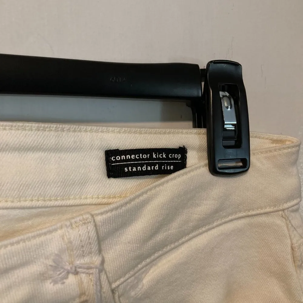 Sanctuary women's size 31 connector kick crop exposed button fly jeans - Image 4