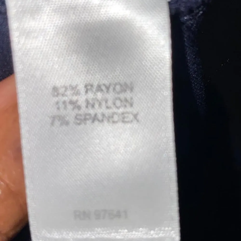 J. Jill Wearever Collection Navy Blue High Rise Wide Leg Crop Pull-On Pants SP - Image 7