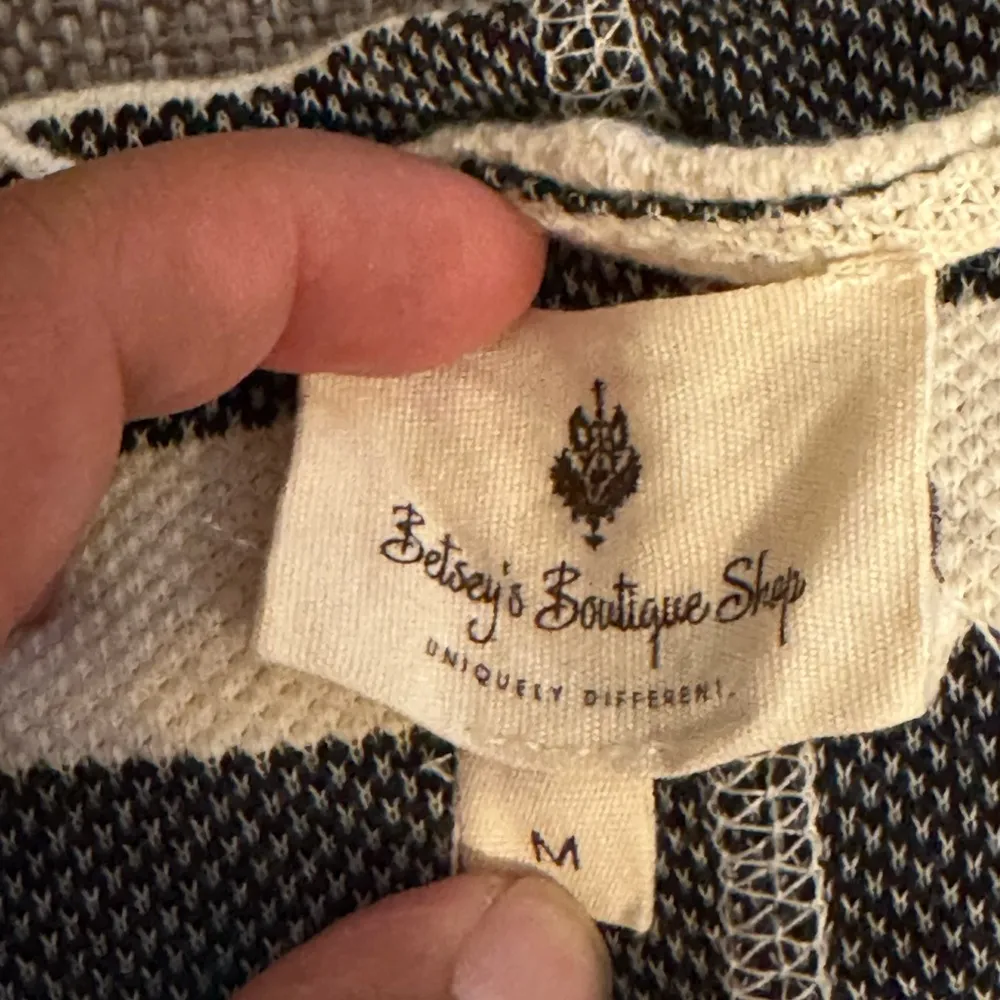 Betsey’s Boutique Shop MIXED STRIPED LONG SLEEVE DRESS Sz M Black Size M - Image 6