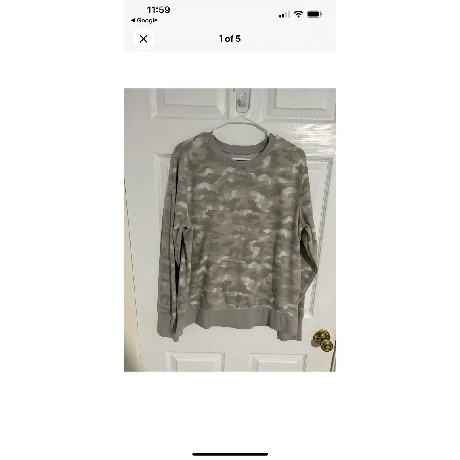 Tek Gear Camo Crewneck Sweatshirt XL Gray Green Camouflage Fleece Pullover Comfy - Image 10