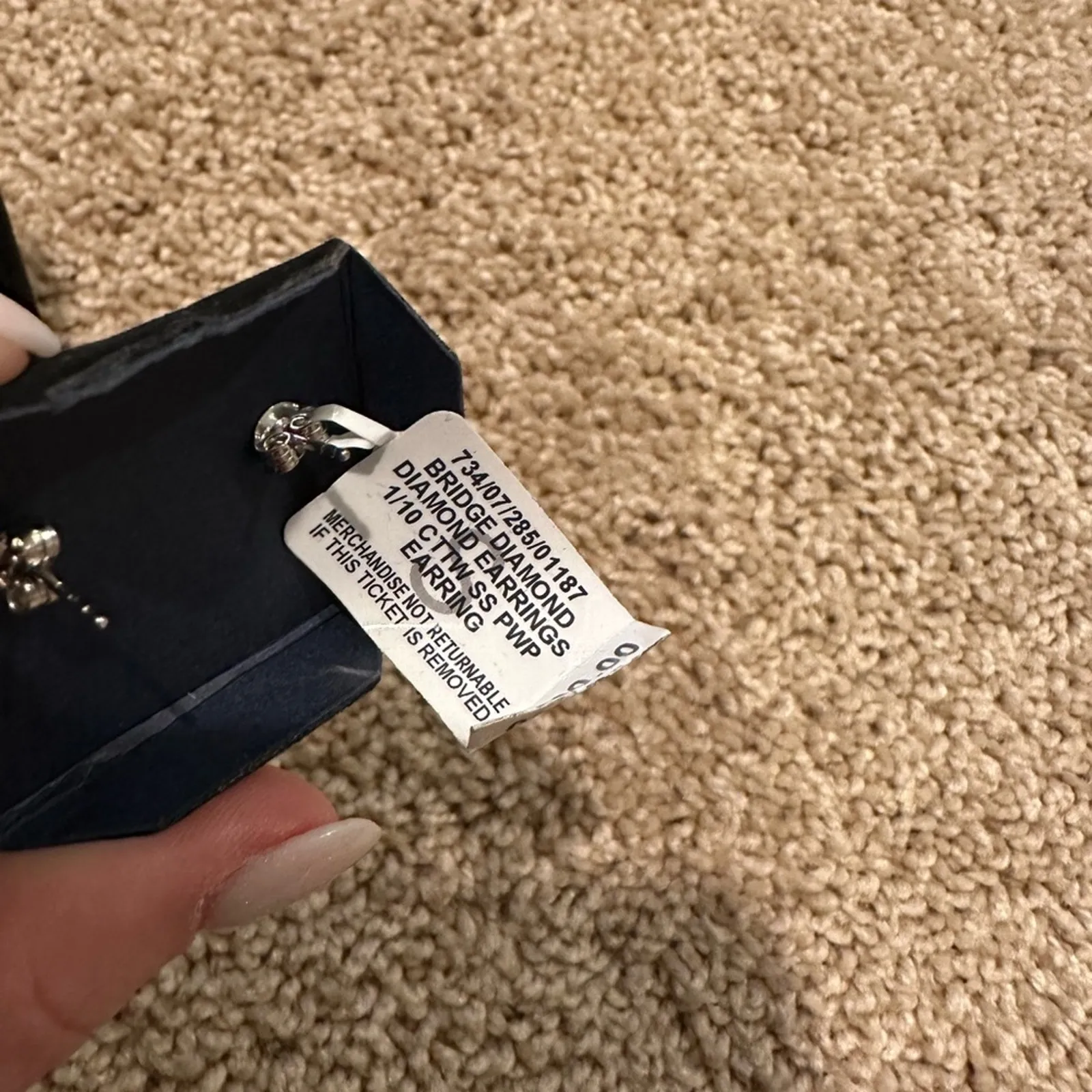 Macy's Bridge Diamond Cluster Stud‎ Earrings - Image 5