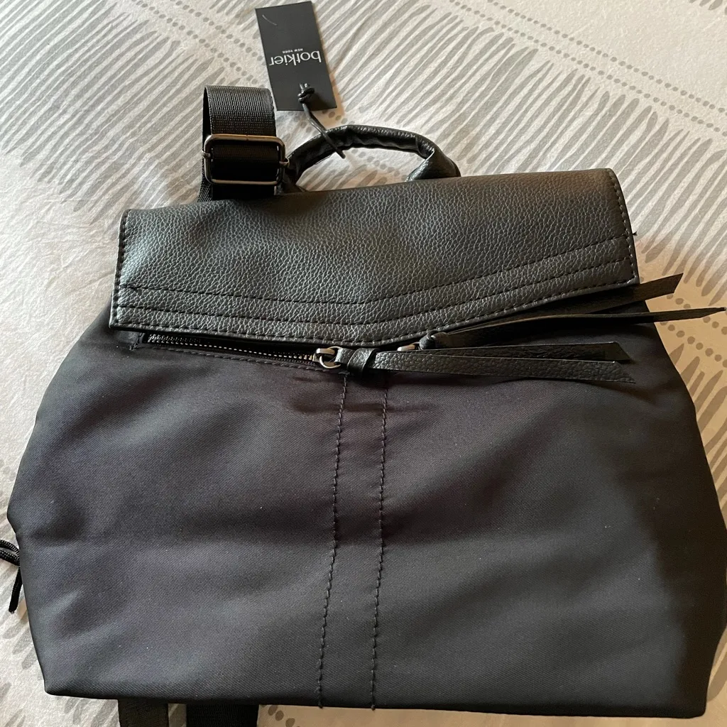 Botkier New York Black Nylon/Faux Leather Backpack - Image 13