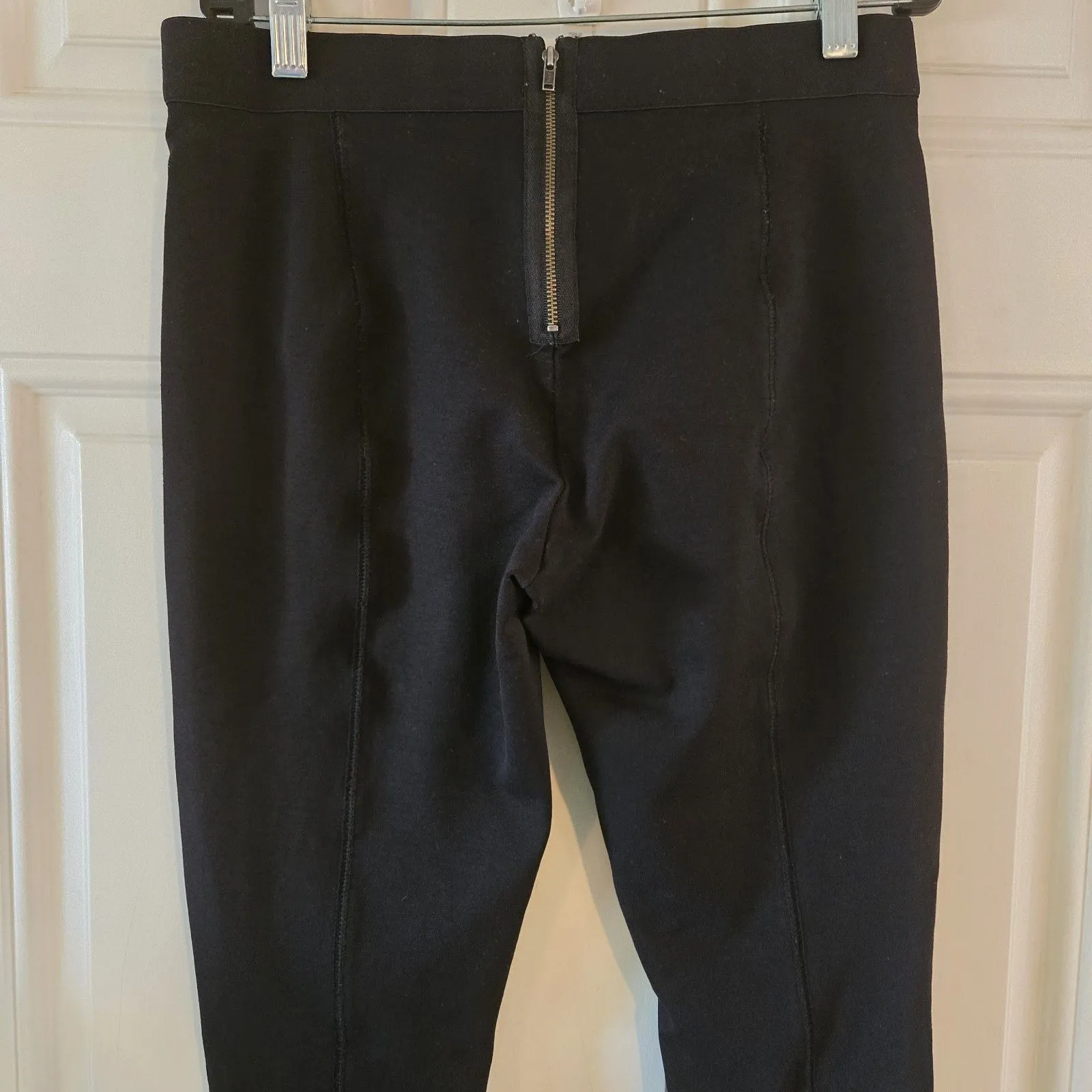 J. Crew Pixie Pant Women Size 6 T Black Leggings Back Zipper 33" Inseam Stretchy - Image 4