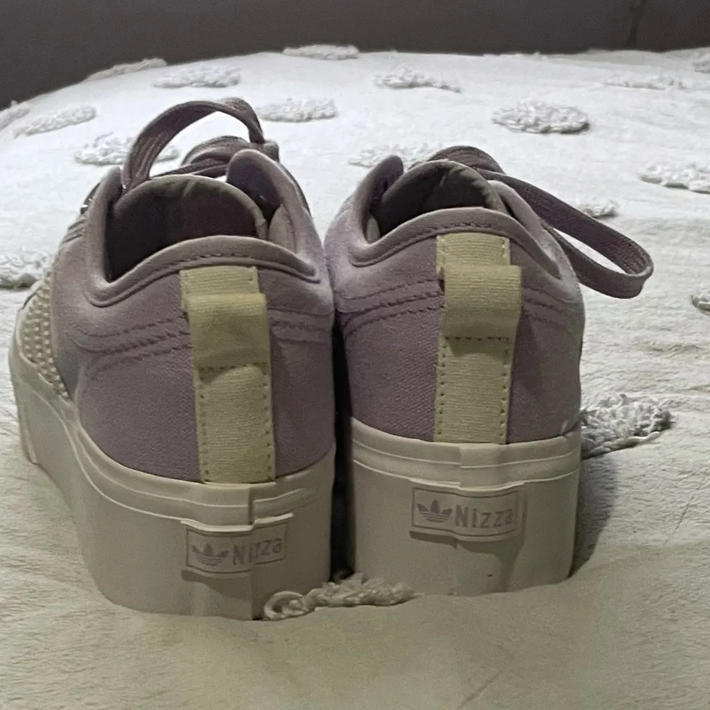 Adidas Nizza Platform Shoes Purple Size 5.5 - Image 8
