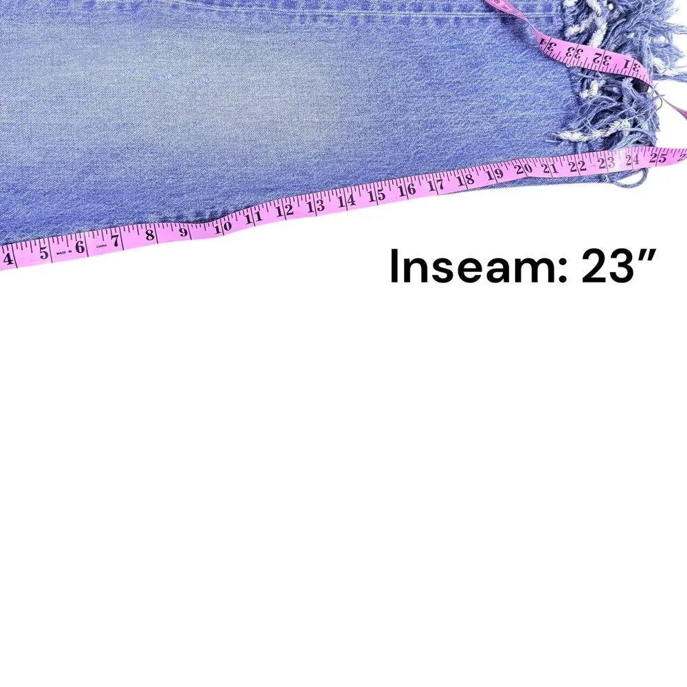 Anthropologie‎ Pilcro and the Letterpress Hyphen Fringe Crop Jeans Size 28 - Image 12