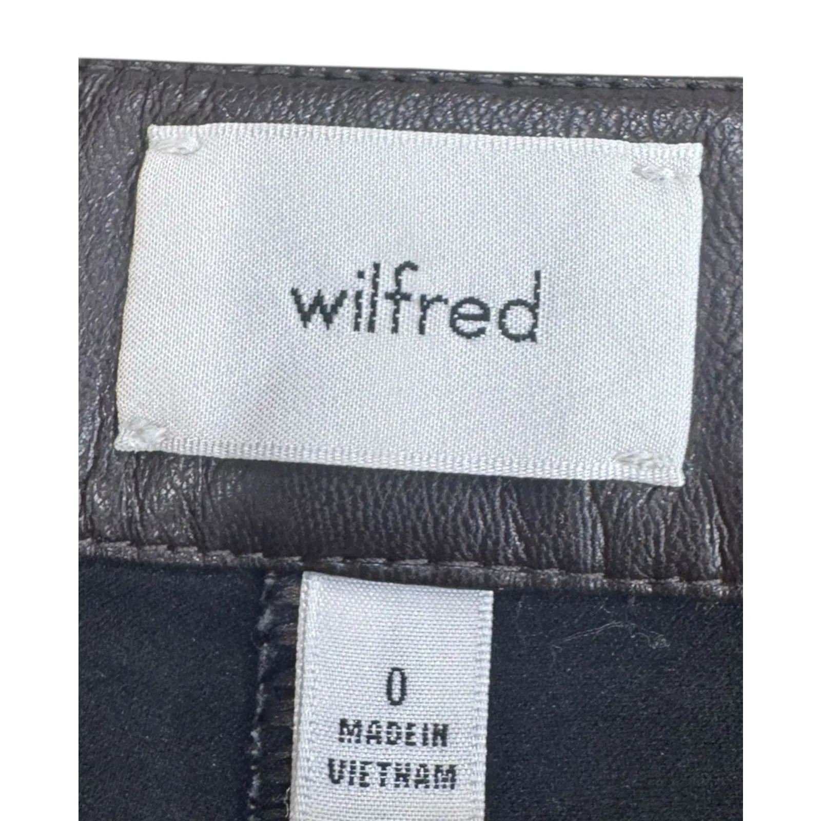 ARITZIA WILFRED The Melina Vegan Leather High Rise Pants Chocolate Brown size 0 - Image 8