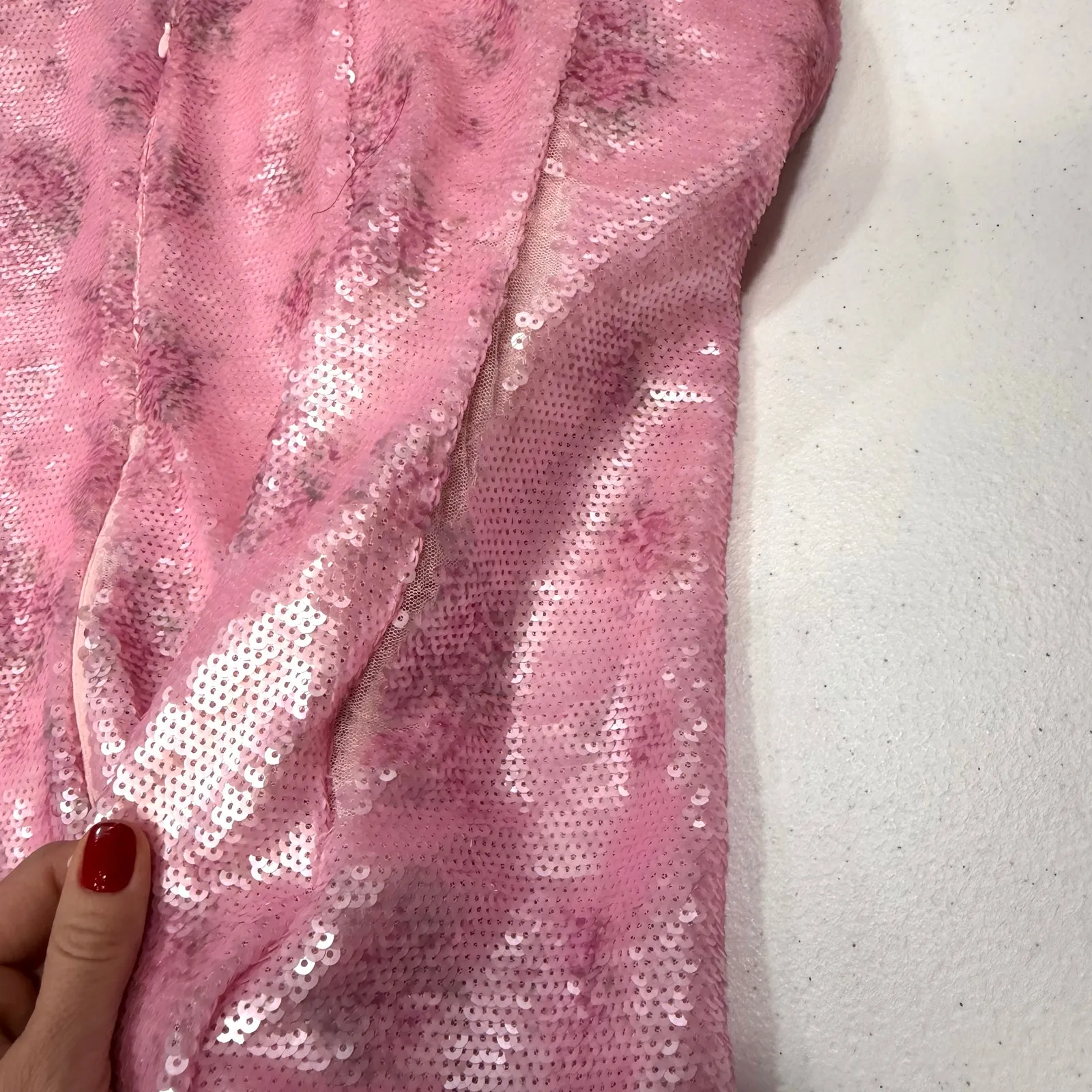 LoveShackFancy Stasia Sequin pink 
Midi Dress Size 12 - Image 10