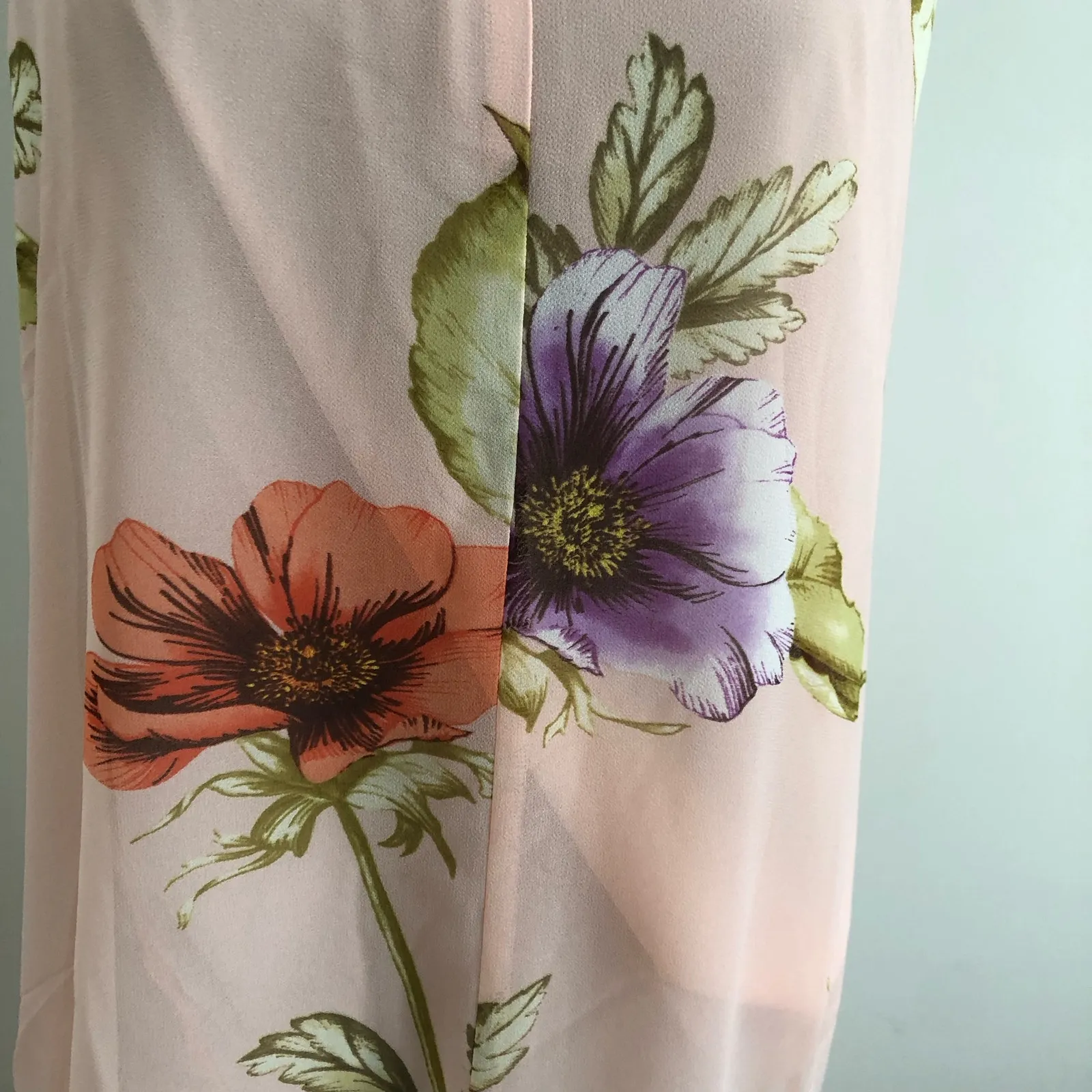 Three Eighty Two Women's Floral Chiffon Maxi‎ Dress M Sheer Halter Neck Gown NWT - Image 4