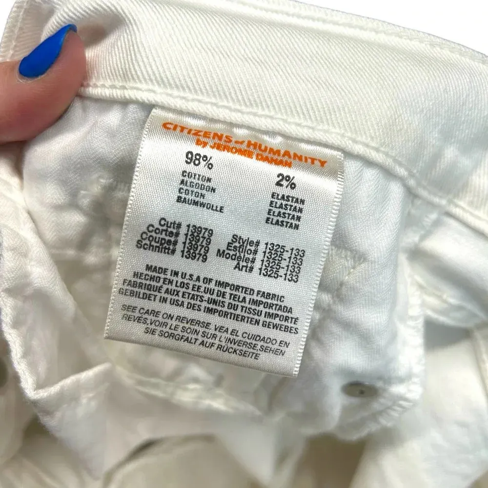Citizens of Humanity Dita Petite Bootcut Jeans Santorini White Denim Size‎ 31 - Image 11