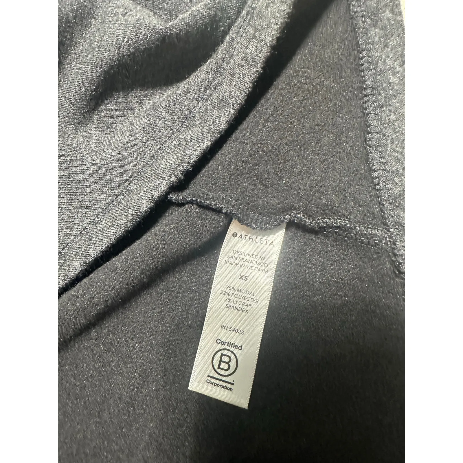 Athleta Purana Wrap Hoodie Top Charcoal Gray Women's Size XS Athleisure - Image 5