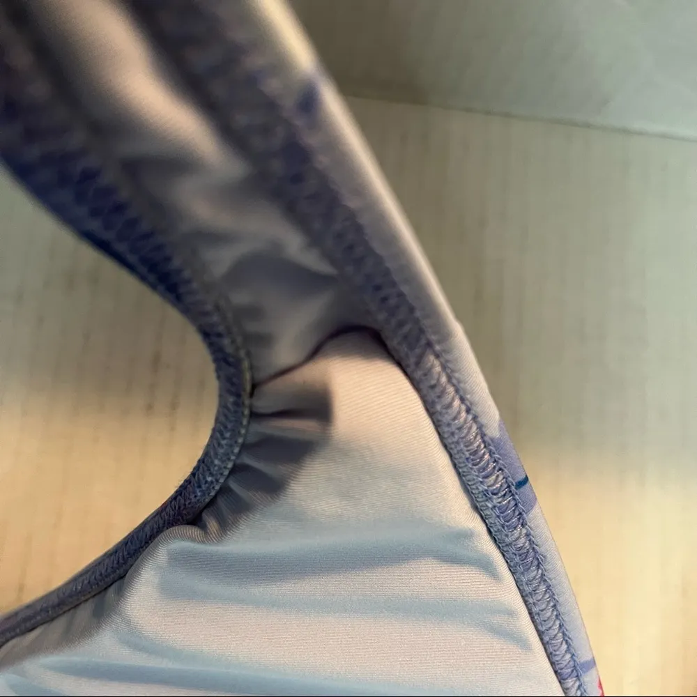 Splendid Swim Top Floral Flurry Bikini RSC Halter Bra Sz L NWT Blue Pink Floral - Image 11