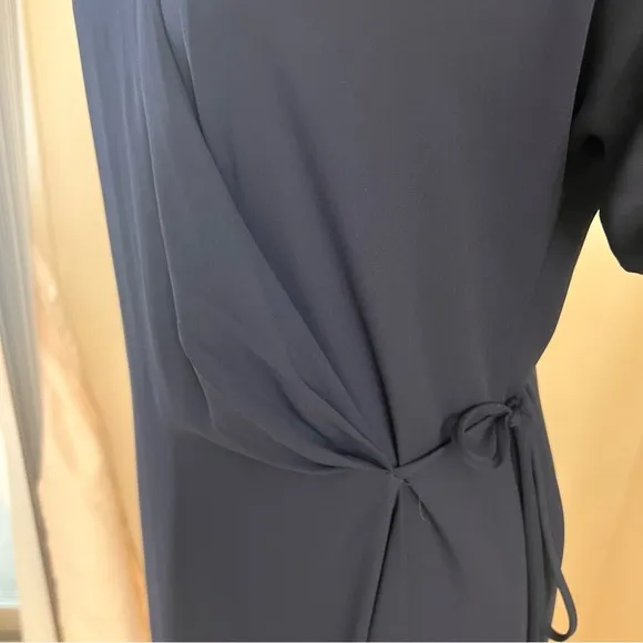 ARITZIA BABATON Navy Wallace Dress Wrap Size Small‎ Chiffon Flowy - Image 4