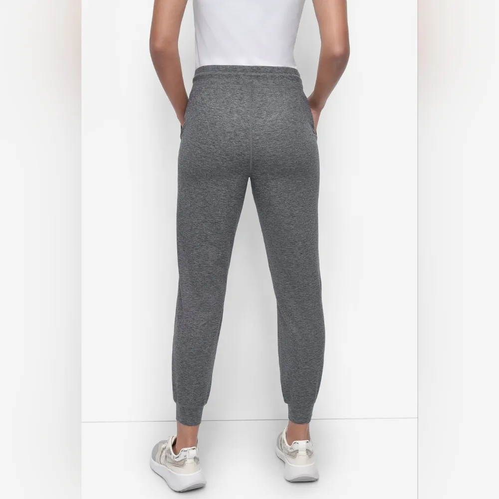 NWT DKNY SPORT SPACEDYE HIGH WAIST SLIM FIT JOGGER WITH POCKETS in Black Size S - Image 4