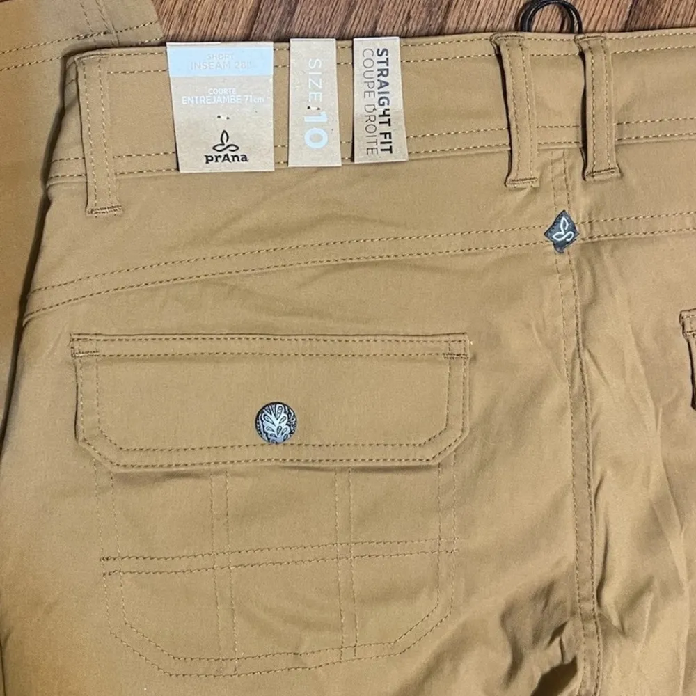 Prana Halle Straight Fit
Earthbound Brown COUPE
DROITE Short Inseam 28" Sz 10 Tan - Image 2